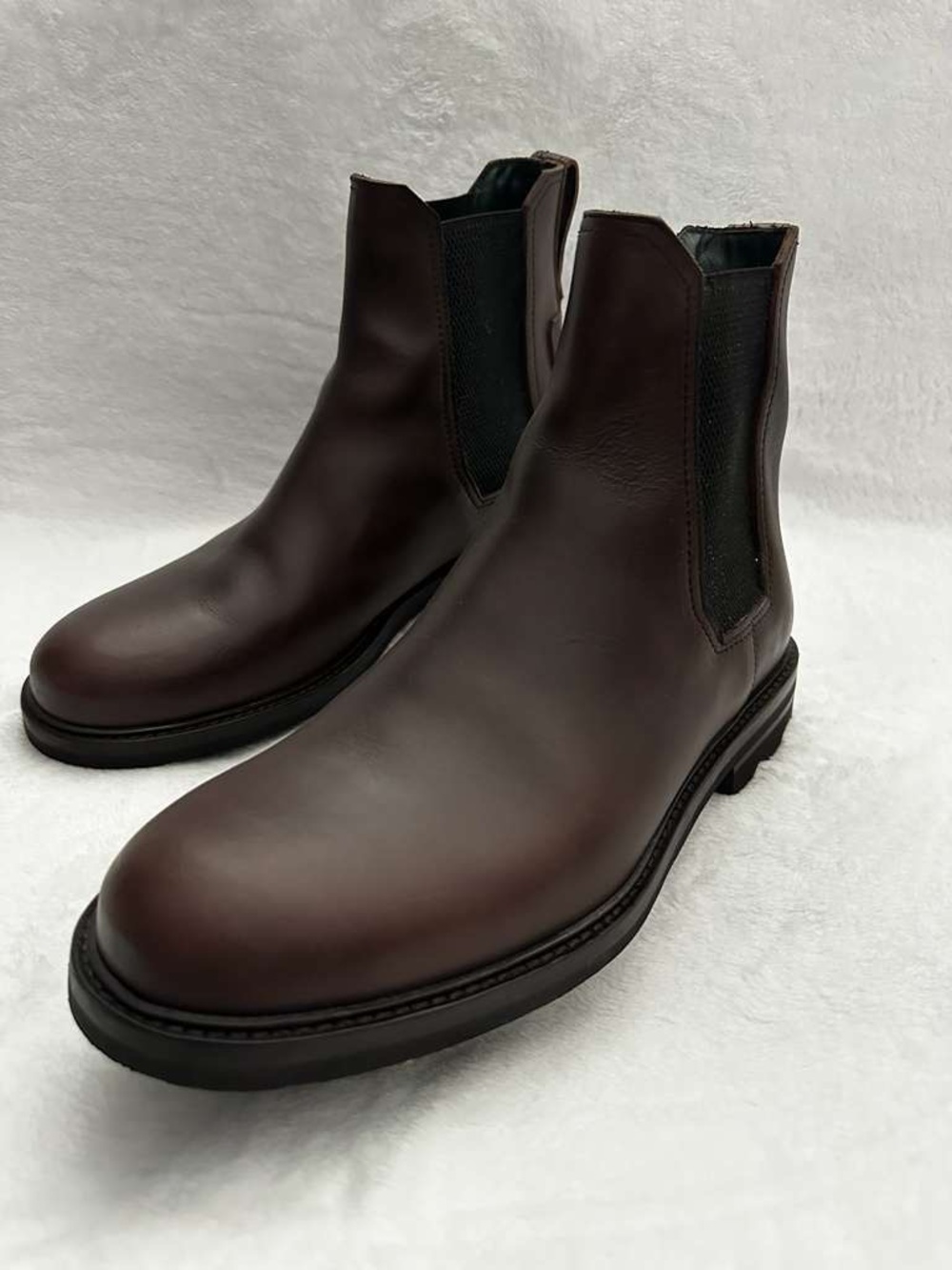 Brioni Dark Brown Leather Chelsea Boots